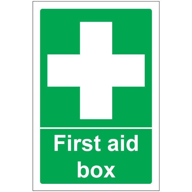 First Aid Box Sign, Portrait
