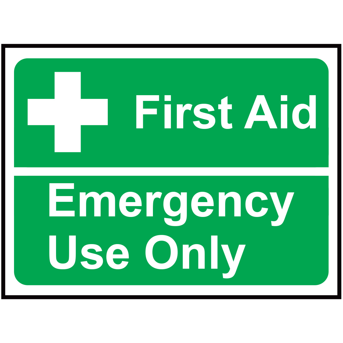 first-aid-emergency-use-only-sign First aid, emergency only sign
