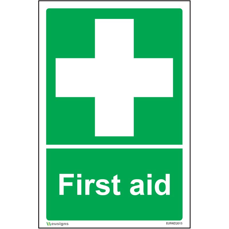 First Aid Sign - Portrait