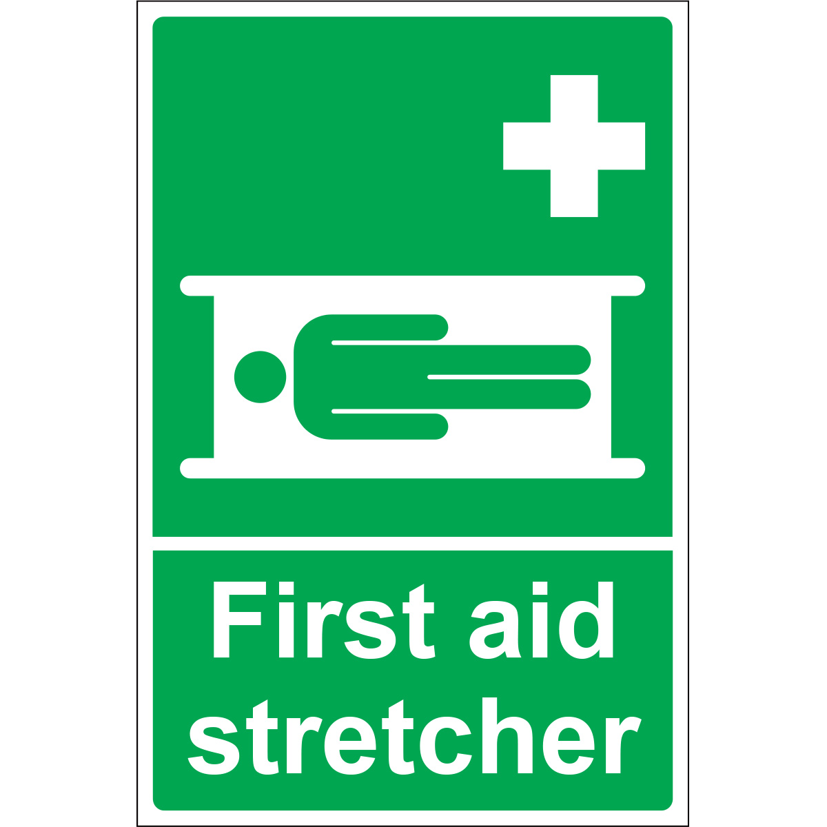 first-aid-stretcher-sign First Aid Stretcher Sign- Portrait