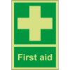 Glow In the Dark First Aid Sign