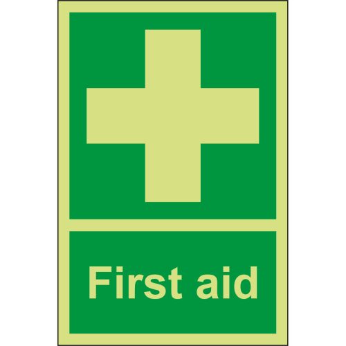 Glow In the Dark First Aid Sign