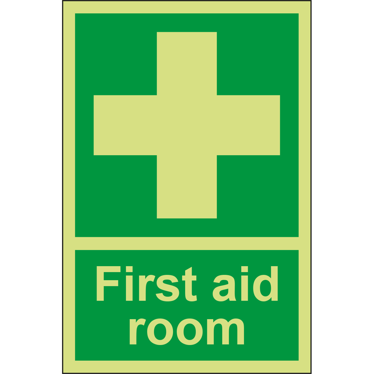 glow-in-the-dark-first-aid-room-sign Glow In the Dark First Aid Room Sign