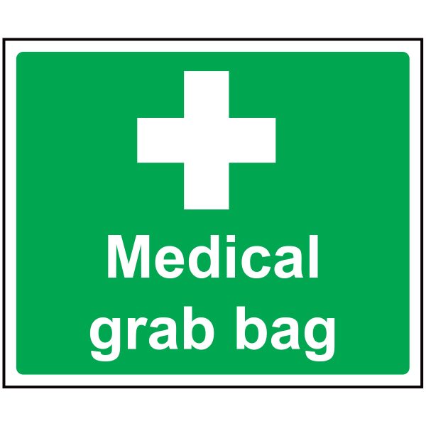 Emergency Grab Box Sign Medical Grab Bag Sign | Emergency First Aid | EU Signs UK