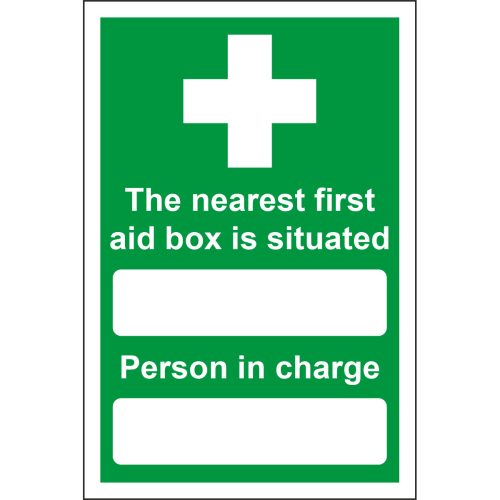 The Nearest First Aid Box Is Situated - Portrait