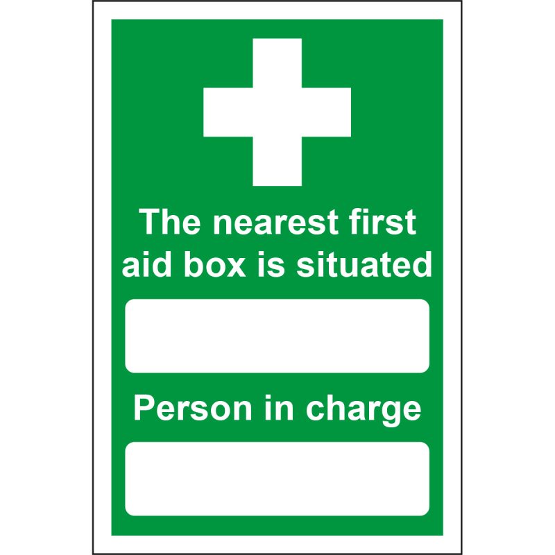 The Nearest First Aid Box Is Situated - Portrait