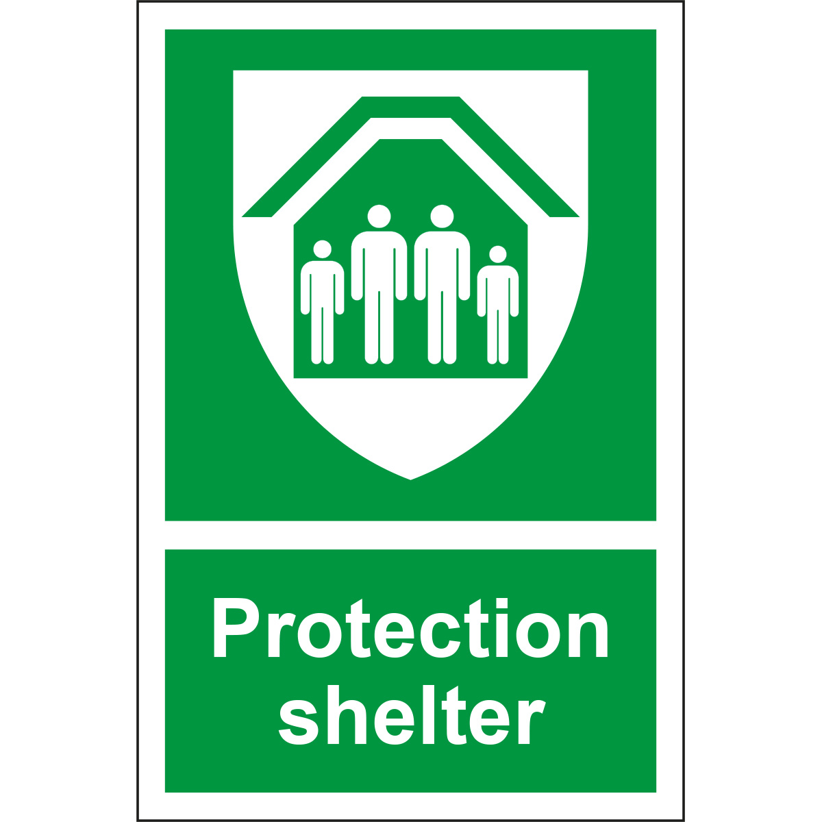 protection-shelter-sign Protection Shelter Sign