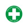 This Vehicle Carries a First Aid Kit Sign