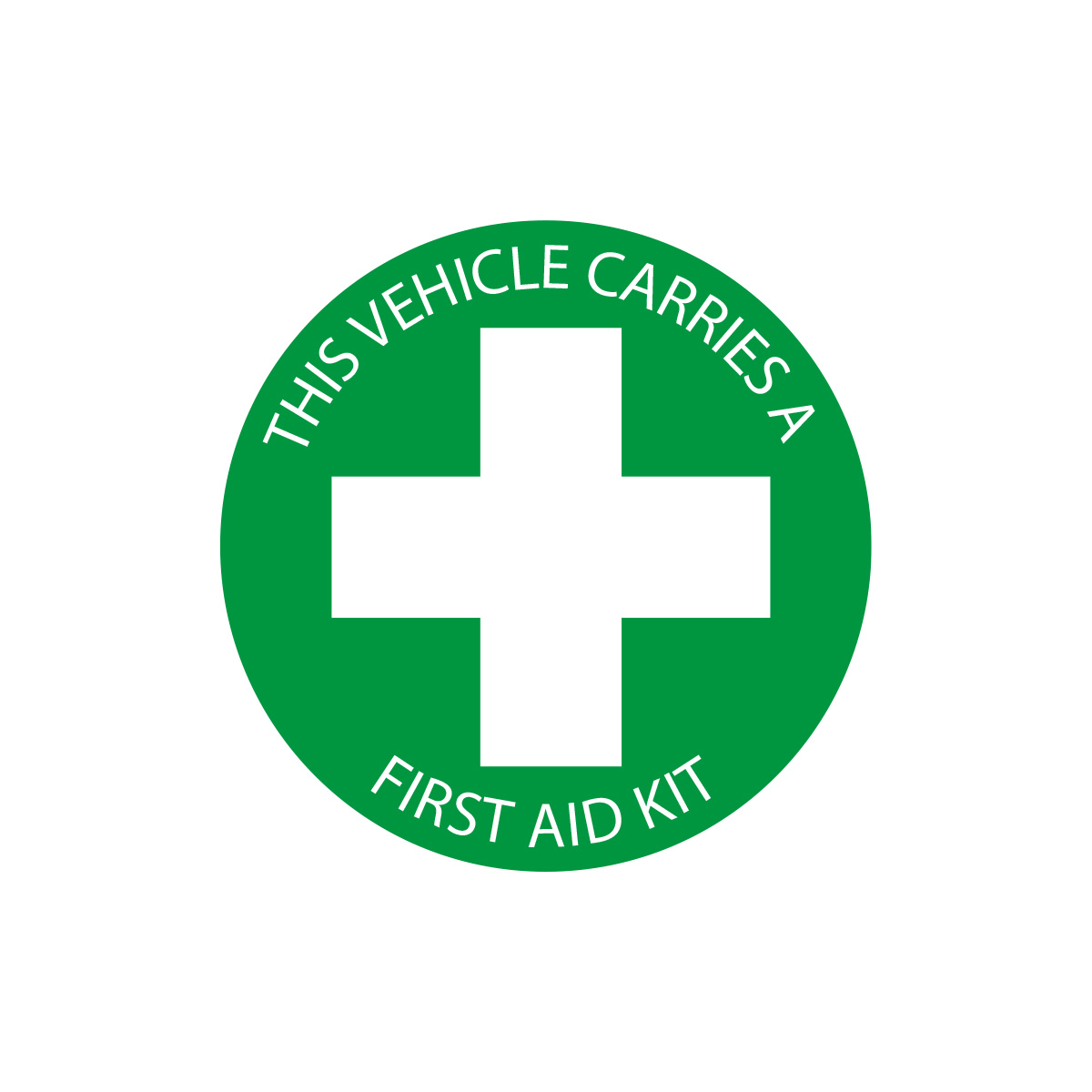 vehicle-carries-first-aid-kit This Vehicle Carries a First Aid Kit Sign