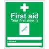 Your First Aider Is Sign With Aider's Photo