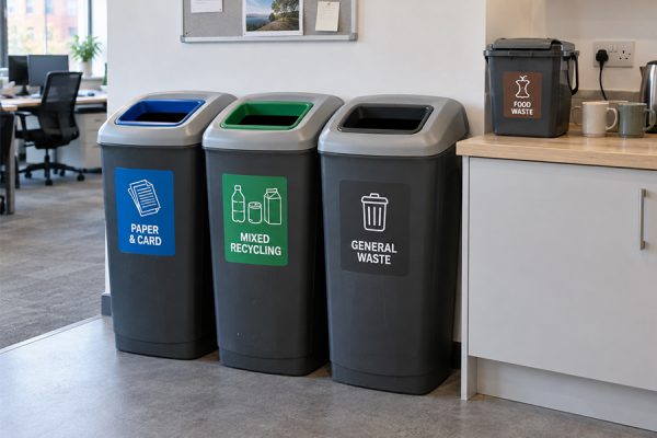 Workplace Recycling Rules in England 2027, Recycling Bin Labels